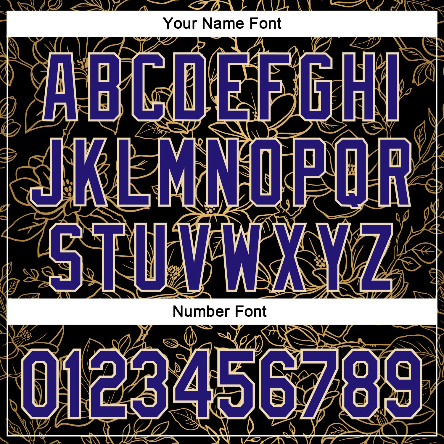 Custom Stitched Black Dark Purple-Cream 3D Pattern Design Golden Subtle Floral Sports Pullover Sweatshirt Hoodie