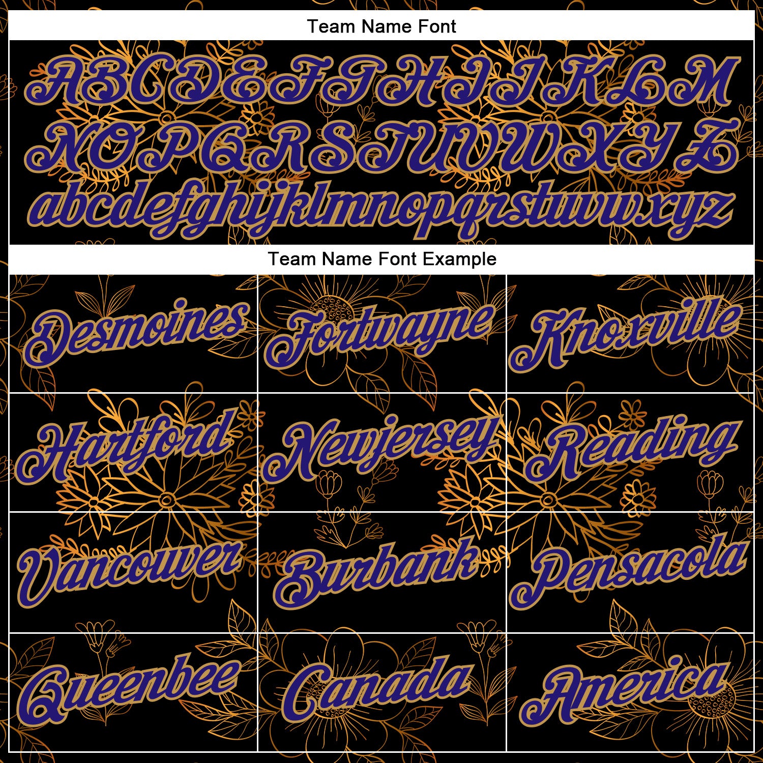 Custom Stitched Black Dark Purple-Old Gold 3D Pattern Design Golden Subtle Floral Sports Pullover Sweatshirt Hoodie
