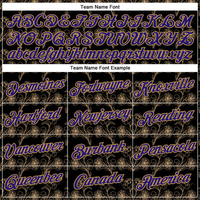 Custom Stitched Black Dark Purple-Old Gold 3D Pattern Design Golden Subtle Floral Sports Pullover Sweatshirt Hoodie