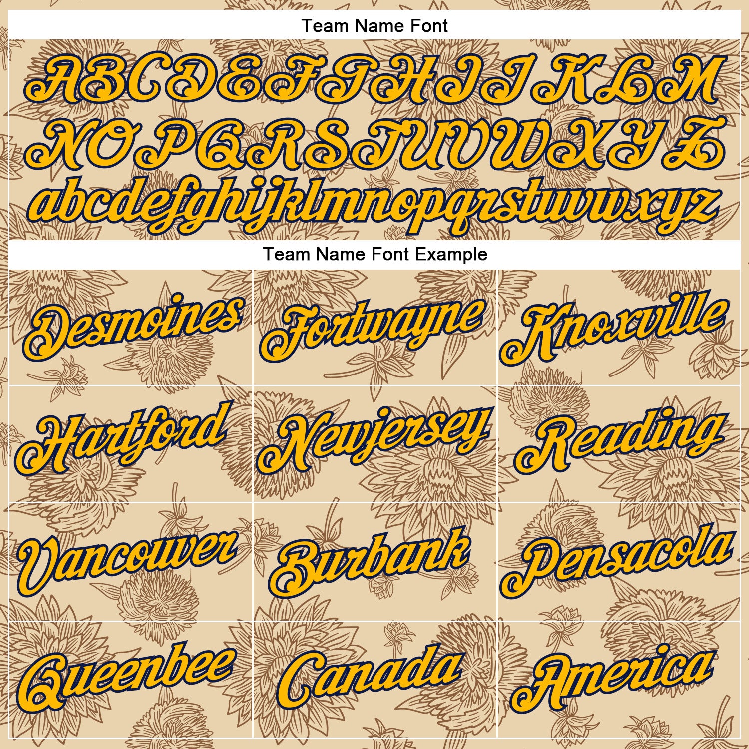 Custom Stitched City Cream Gold-Navy 3D Pattern Design Subtle Floral Sports Pullover Sweatshirt Hoodie