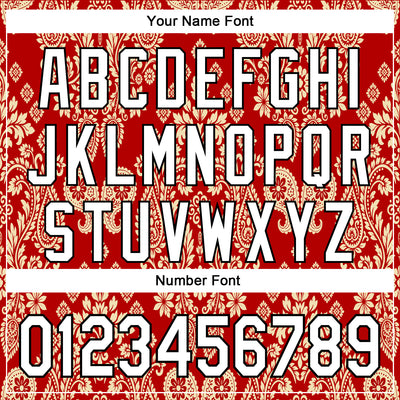 Custom Stitched Red White Cream-Black 3D Pattern Design Ethnic Paisley Floral Bandana Sports Pullover Sweatshirt Hoodie