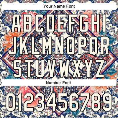 Custom Stitched Cream Black 3D Pattern Design Ethnic Paisley Floral Bandana Sports Pullover Sweatshirt Hoodie