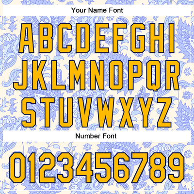 Custom Stitched Cream Gold-Navy 3D Pattern Design Ethnic Paisley Floral Bandana Sports Pullover Sweatshirt Hoodie