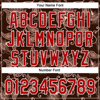 Custom Stitched Brown Red-White 3D Pattern Design Ethnic Paisley Floral Bandana Sports Pullover Sweatshirt Hoodie