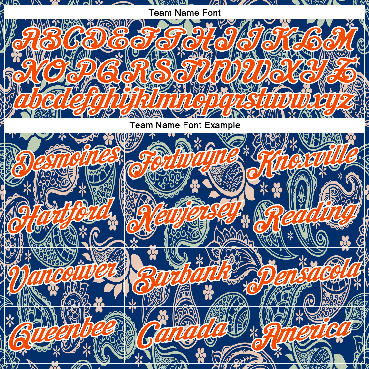 Custom Stitched US Navy Blue Orange-White 3D Pattern Design Ethnic Paisley Floral Bandana Sports Pullover Sweatshirt Hoodie