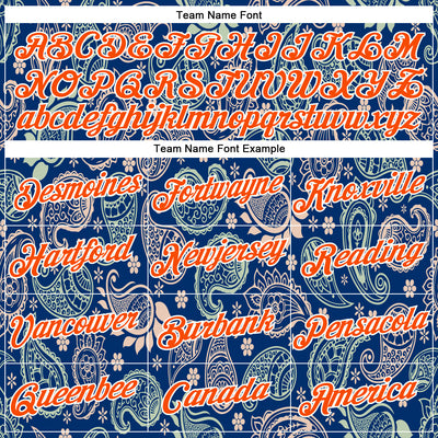 Custom Stitched US Navy Blue Orange-White 3D Pattern Design Ethnic Paisley Floral Bandana Sports Pullover Sweatshirt Hoodie