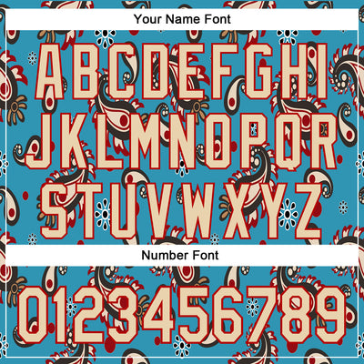 Custom Stitched Panther Blue City Cream-Red 3D Pattern Design Ethnic Paisley Floral Bandana Sports Pullover Sweatshirt Hoodie