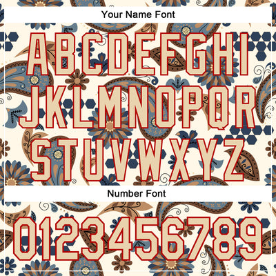 Custom Stitched Cream City Cream-Red 3D Pattern Design Ethnic Paisley Floral Bandana Sports Pullover Sweatshirt Hoodie