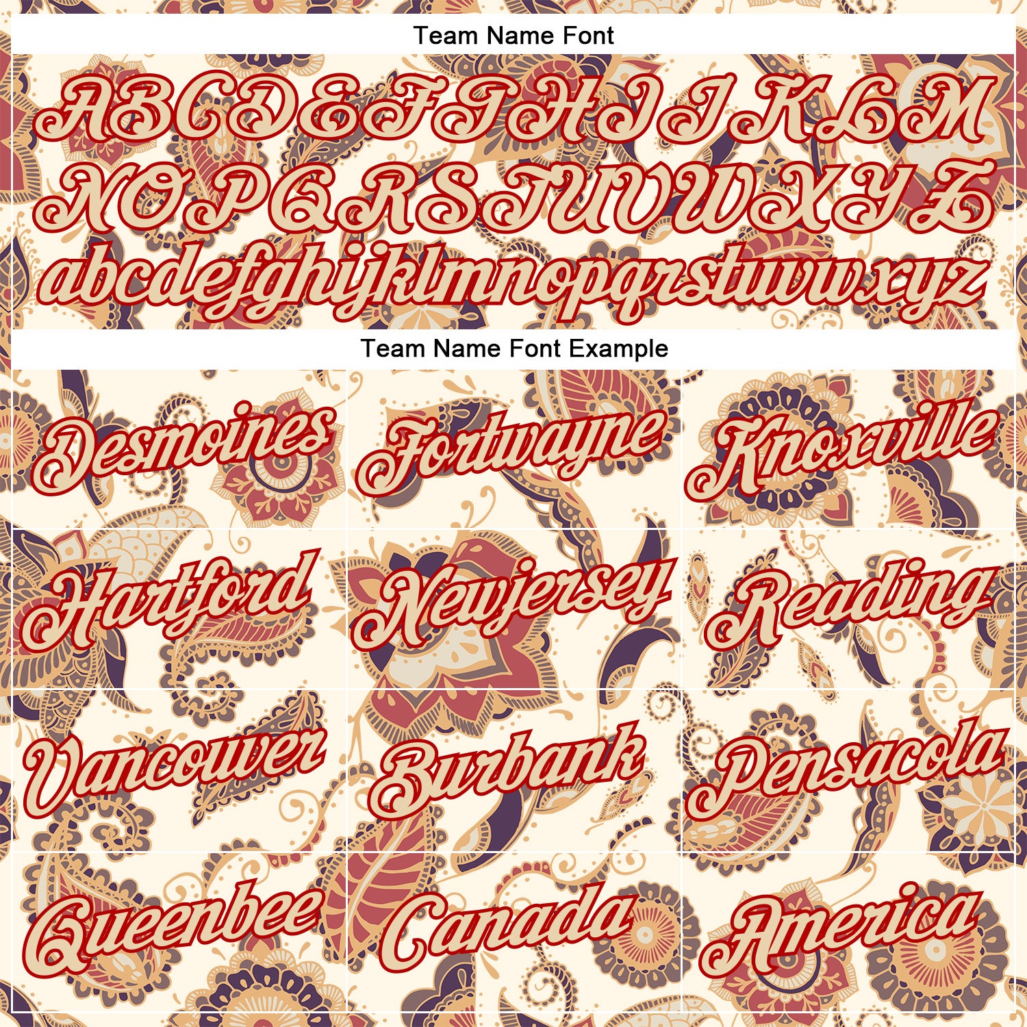 Custom Stitched Cream City Cream-Red 3D Pattern Design Ethnic Paisley Floral Bandana Sports Pullover Sweatshirt Hoodie