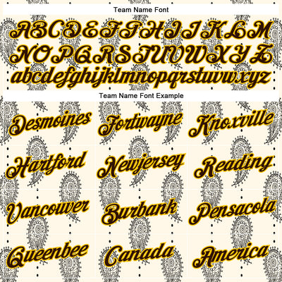 Custom Stitched Cream Brown-Yellow 3D Pattern Design Ethnic Paisley Floral Bandana Sports Pullover Sweatshirt Hoodie