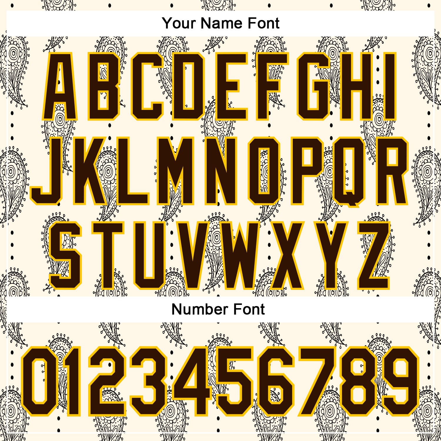 Custom Stitched Cream Brown-Yellow 3D Pattern Design Ethnic Paisley Floral Bandana Sports Pullover Sweatshirt Hoodie