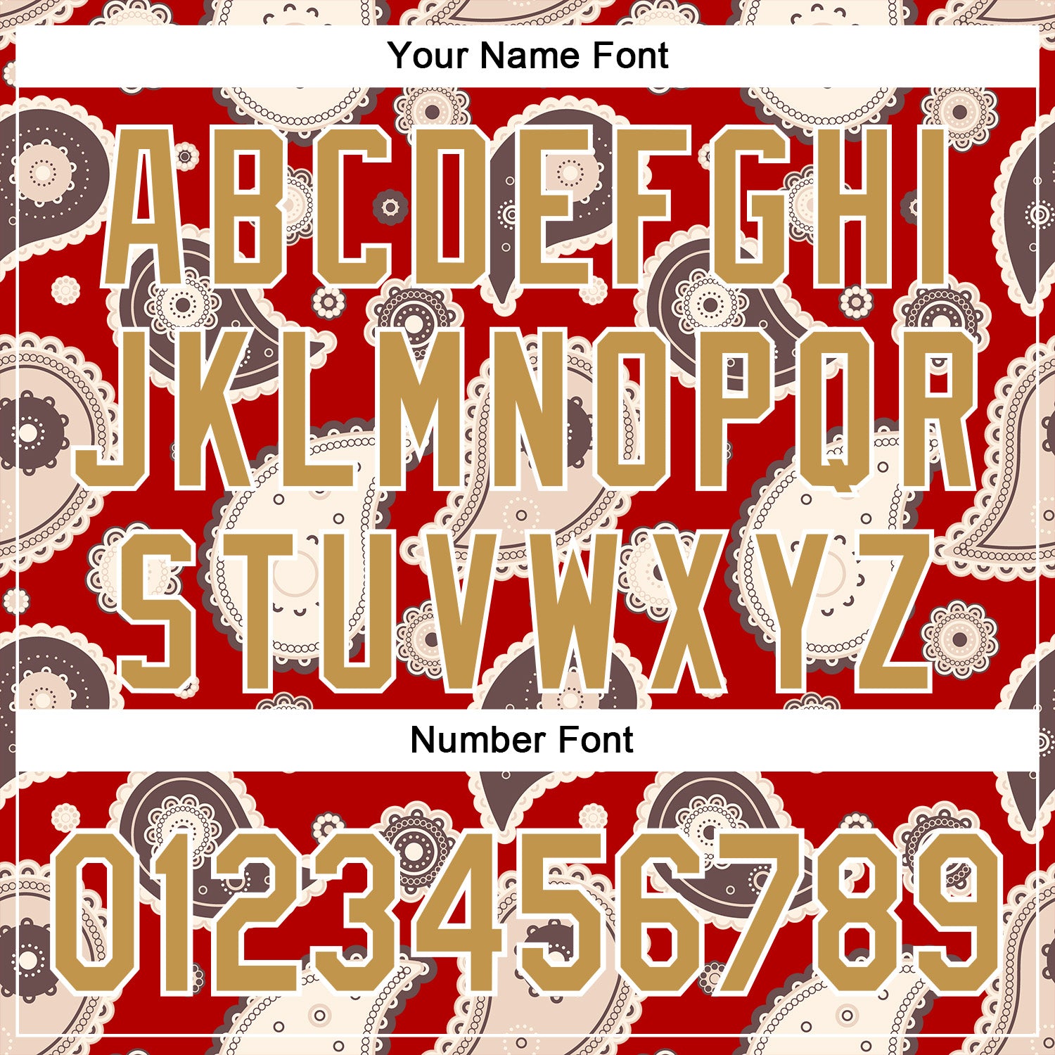 Custom Stitched Red Old Gold-White 3D Pattern Design Ethnic Paisley Floral Bandana Sports Pullover Sweatshirt Hoodie