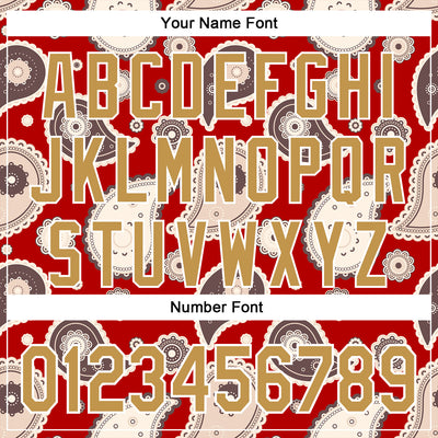 Custom Stitched Red Old Gold-White 3D Pattern Design Ethnic Paisley Floral Bandana Sports Pullover Sweatshirt Hoodie