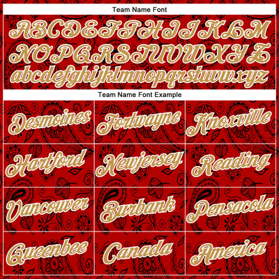 Custom Stitched Red Old Gold-White 3D Pattern Design Ethnic Paisley Floral Bandana Sports Pullover Sweatshirt Hoodie