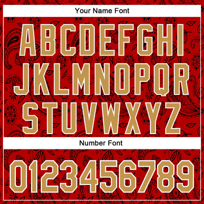 Custom Stitched Red Old Gold-White 3D Pattern Design Ethnic Paisley Floral Bandana Sports Pullover Sweatshirt Hoodie