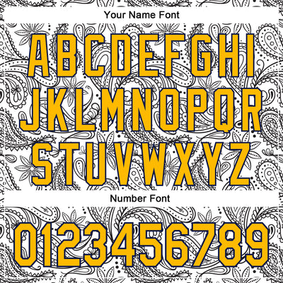 Custom Stitched White Gold-Navy 3D Pattern Design Ethnic Paisley Floral Bandana Sports Pullover Sweatshirt Hoodie