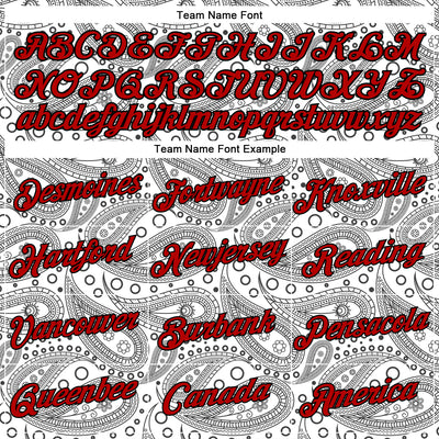 Custom Stitched White Red-Black 3D Pattern Design Ethnic Paisley Floral Bandana Sports Pullover Sweatshirt Hoodie