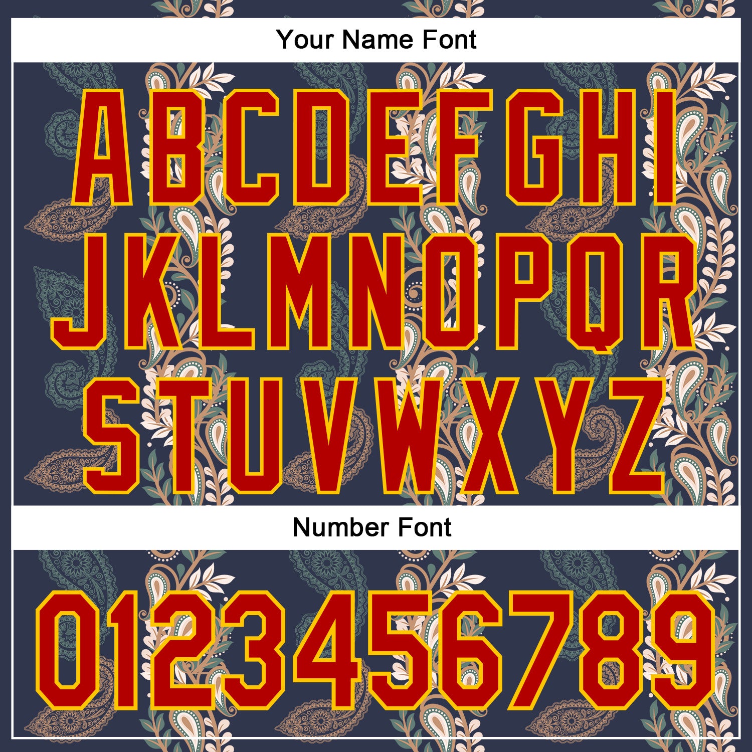 Custom Stitched Navy Red-Yellow 3D Pattern Design Ethnic Paisley Floral Bandana Sports Pullover Sweatshirt Hoodie