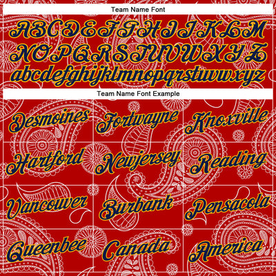 Custom Stitched Red Navy-Gold 3D Pattern Design Ethnic Paisley Floral Bandana Sports Pullover Sweatshirt Hoodie