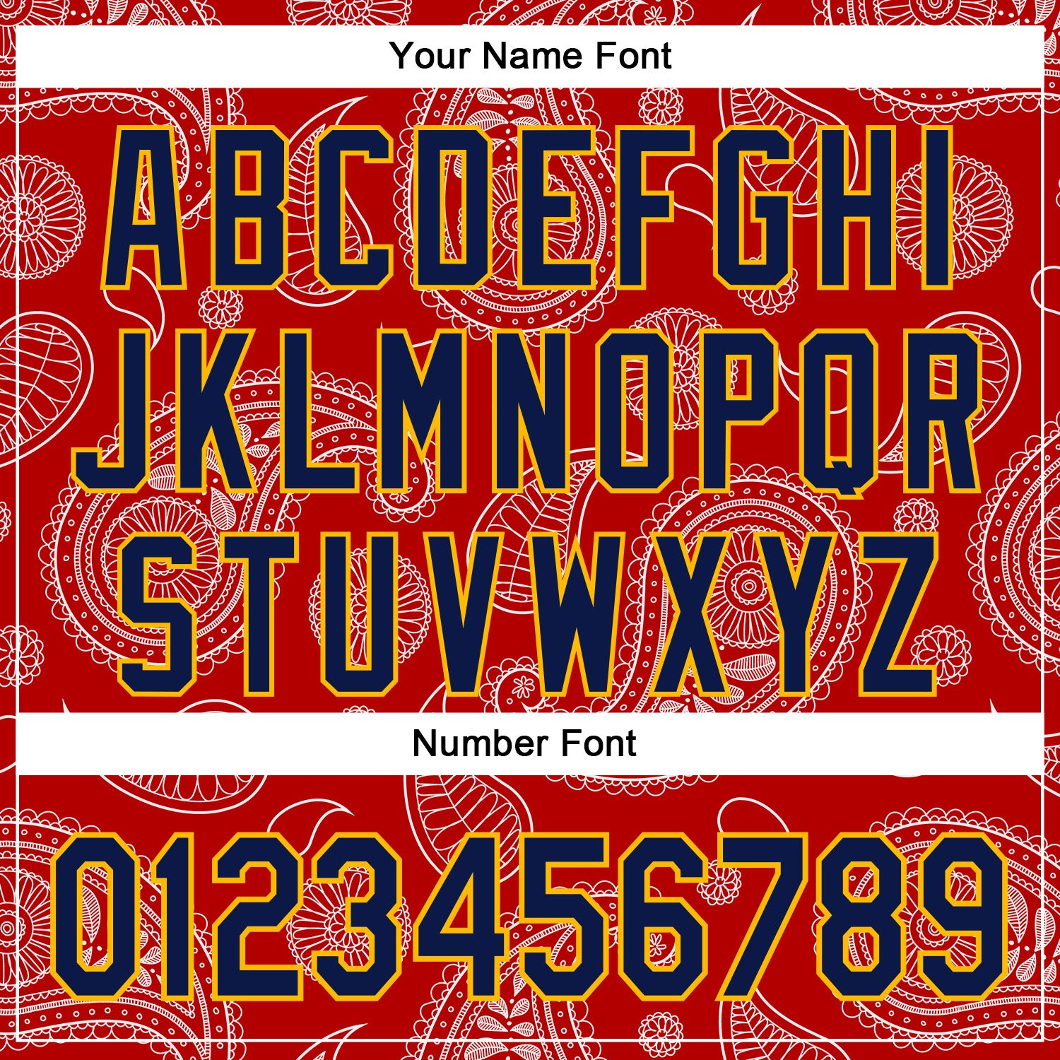 Custom Stitched Red Navy-Gold 3D Pattern Design Ethnic Paisley Floral Bandana Sports Pullover Sweatshirt Hoodie