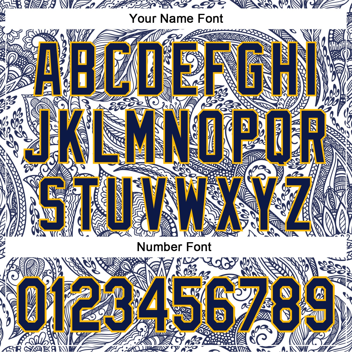 Custom Stitched White Navy-Gold 3D Pattern Design Ethnic Paisley Floral Bandana Sports Pullover Sweatshirt Hoodie