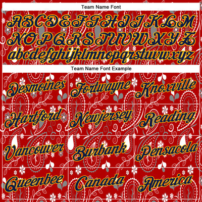 Custom Stitched Red Navy-Gold 3D Pattern Design Ethnic Paisley Floral Bandana Sports Pullover Sweatshirt Hoodie