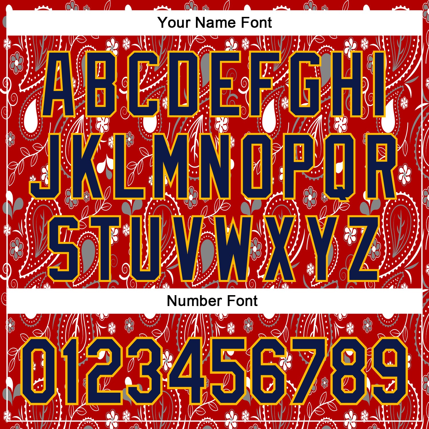 Custom Stitched Red Navy-Gold 3D Pattern Design Ethnic Paisley Floral Bandana Sports Pullover Sweatshirt Hoodie