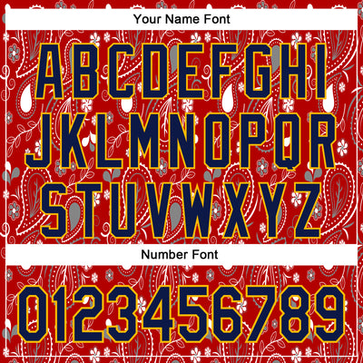 Custom Stitched Red Navy-Gold 3D Pattern Design Ethnic Paisley Floral Bandana Sports Pullover Sweatshirt Hoodie