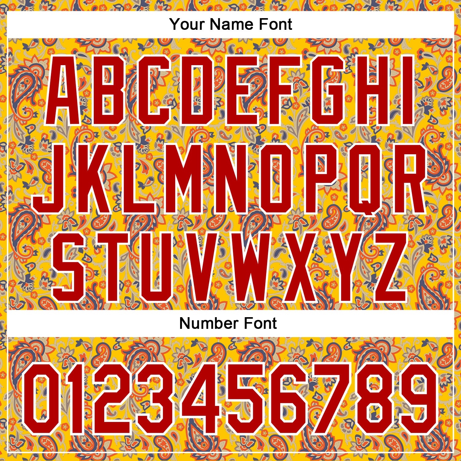 Custom Stitched Yellow Red-White 3D Pattern Design Ethnic Paisley Floral Bandana Sports Pullover Sweatshirt Hoodie