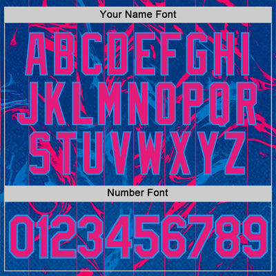 Custom Blue Hot Pink Red-Powder Blue 3D Pattern Design Abstract Splash Stripe Sportswear Performance T-Shirt