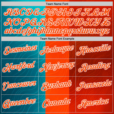 Custom Orange Blue-White 3D Pattern Design Neon Stripe Sportswear Performance T-Shirt