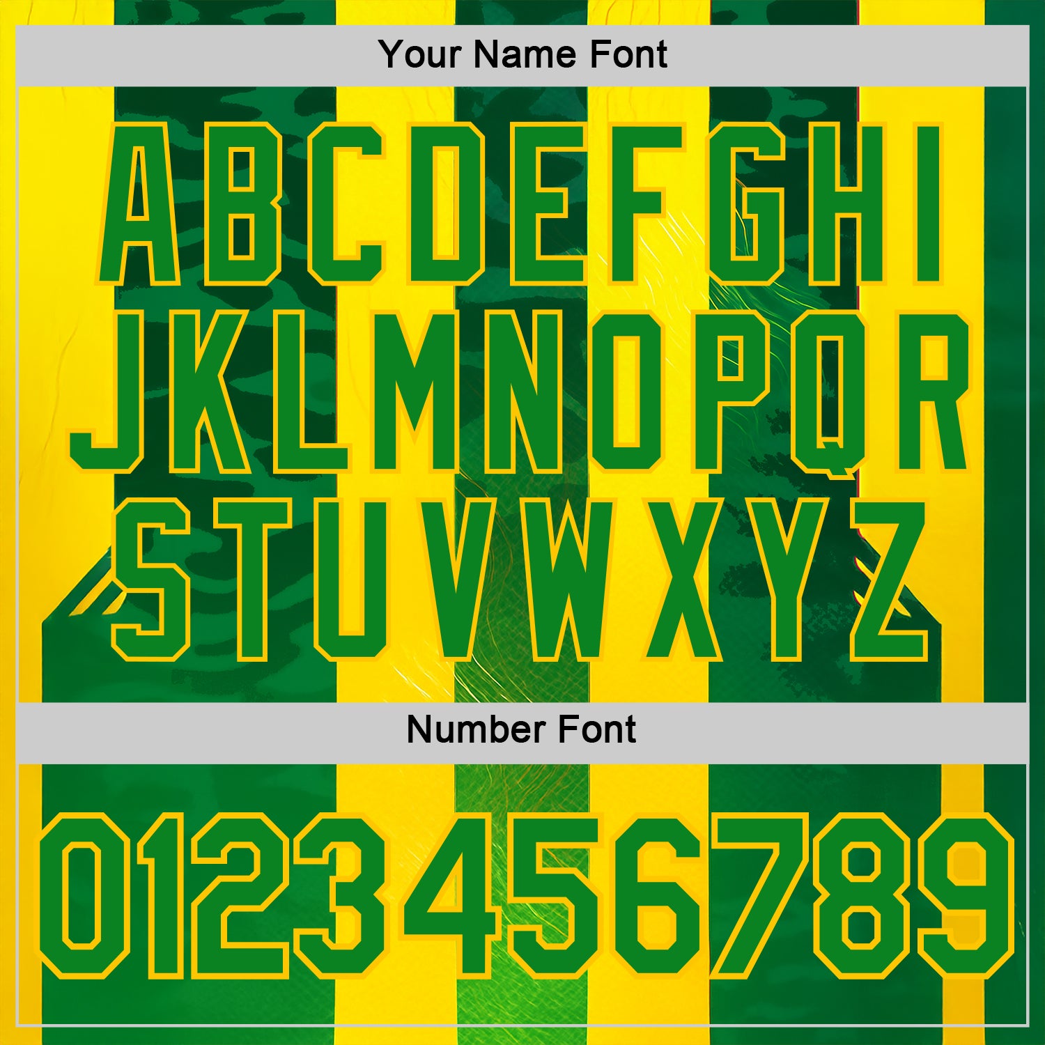 Custom Yellow Grass Green-Green 3D Pattern Design Brazil Stripe Sportswear Performance T-Shirt