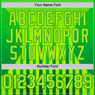 Custom Green Neon Green-Grass Green 3D Pattern Design Mexico Gradient Stripe Sportswear Performance T-Shirt