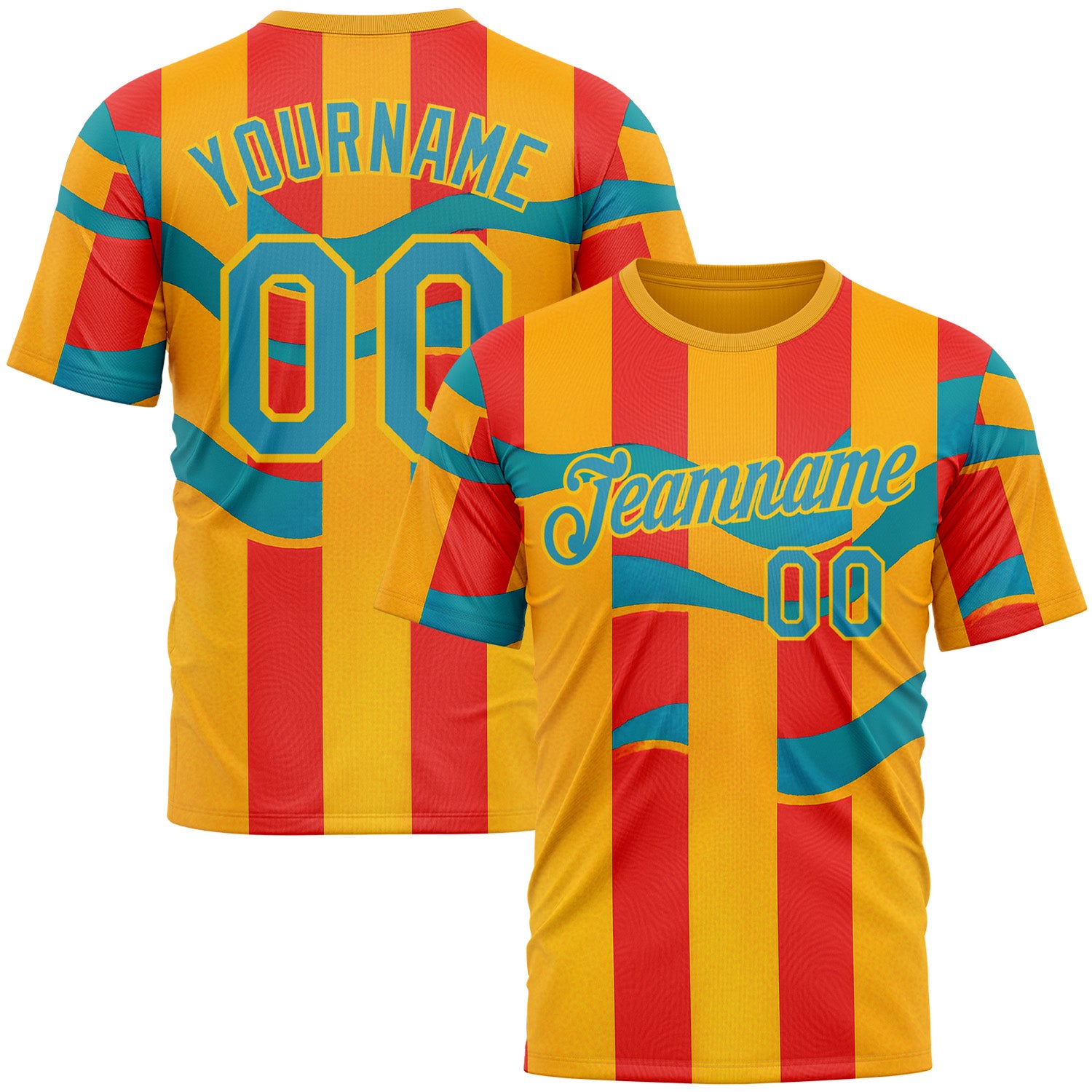 Brown and Blue Multicolor Striped Colorblock Chiffon Sheer Fabric, image size:1500x1500