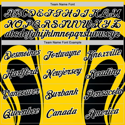 Custom Yellow Black-White 3D Pattern Design Germany Color Block Sportswear Performance T-Shirt