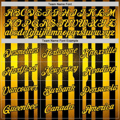 Custom Black Yellow 3D Pattern Design Germany Stripe Sportswear Performance T-Shirt