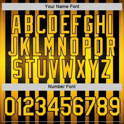 Custom Black Yellow 3D Pattern Design Germany Stripe Sportswear Performance T-Shirt