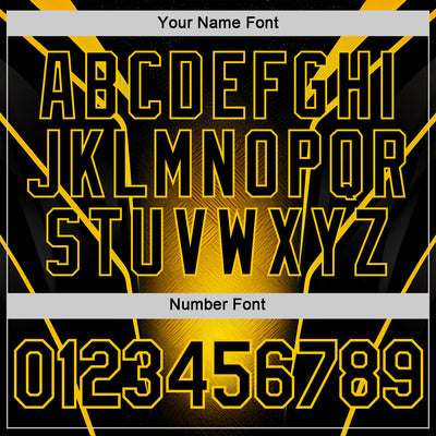 Custom Black Yellow 3D Pattern Design Germany Color Block Sportswear Performance T-Shirt