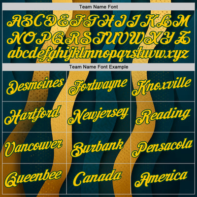 Custom Blue Yellow-Green 3D Pattern Design Color Block Sportswear Performance T-Shirt