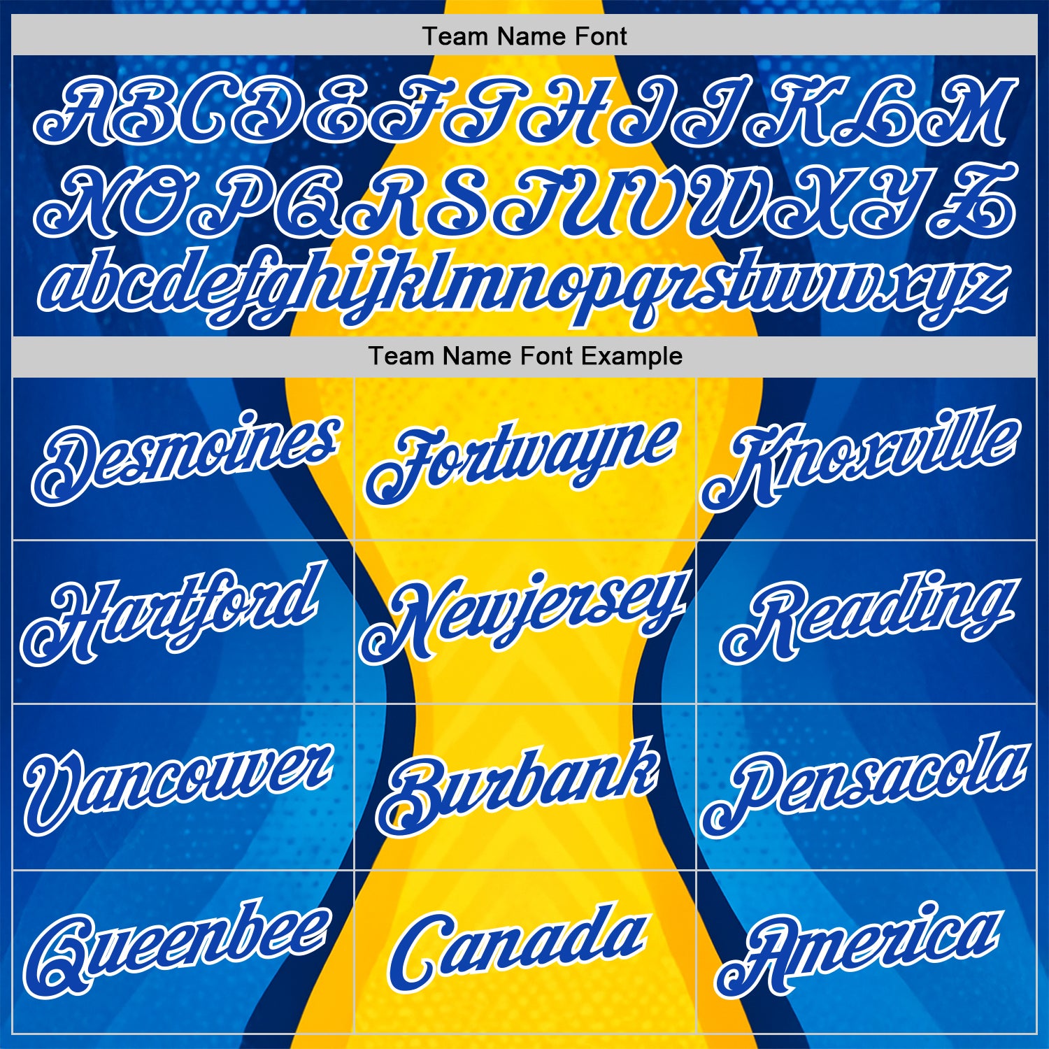 Custom Yellow Thunder Blue Blue-White 3D Pattern Design Brazil Color Block Sportswear Performance T-Shirt