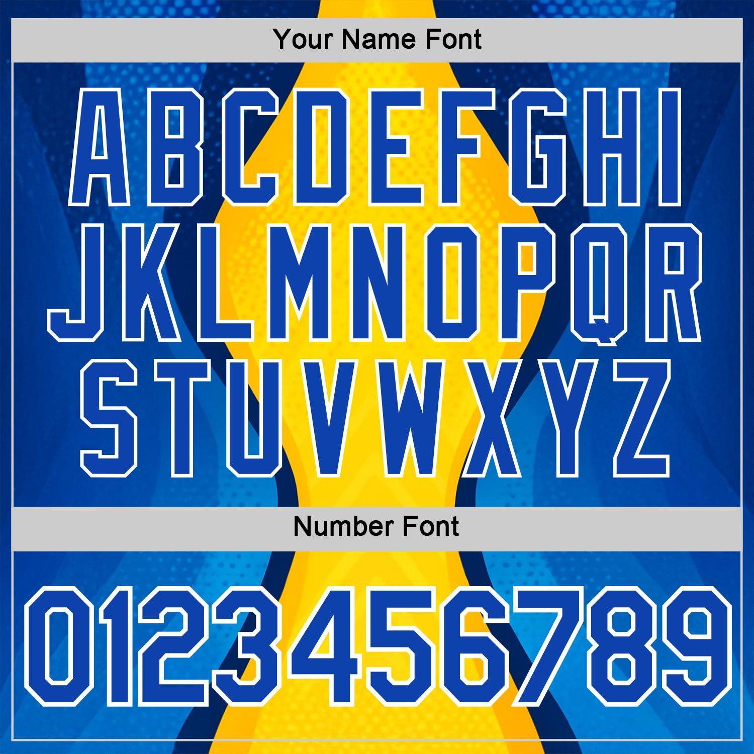 Custom 3D Pattern Performance T-Shirt Yellow Thunder Blue Blue-White Design  Brazil Color Block Sport Wear - FansIdea, image size:1500x1500