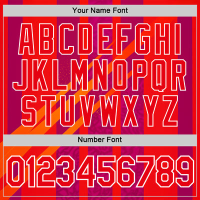 Custom Red Fire Red-White 3D Pattern Design Neon Stripe Sportswear Performance T-Shirt