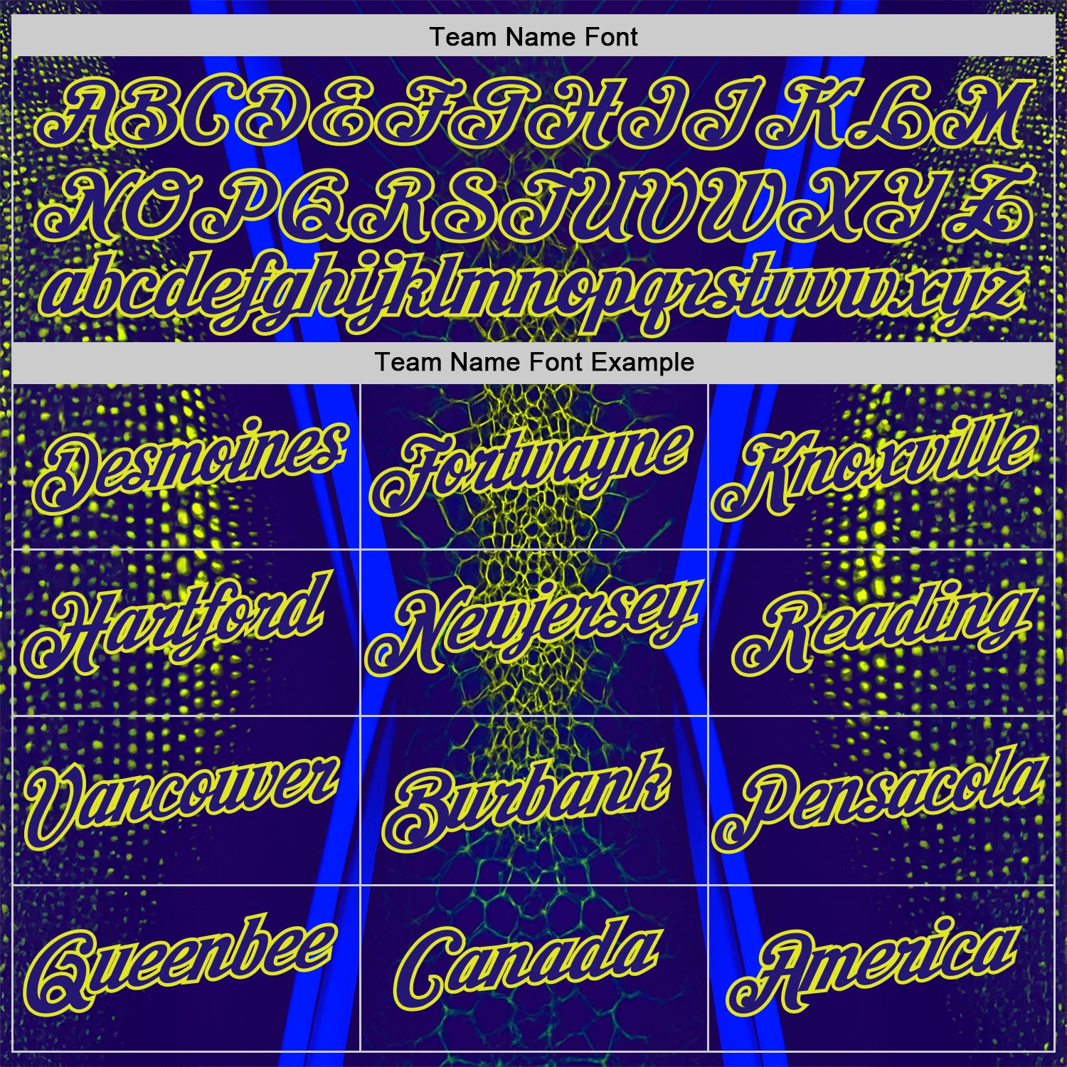 Custom Blue Dark Purple-Neon Yellow 3D Pattern Design Abstract Net Sportswear Performance T-Shirt