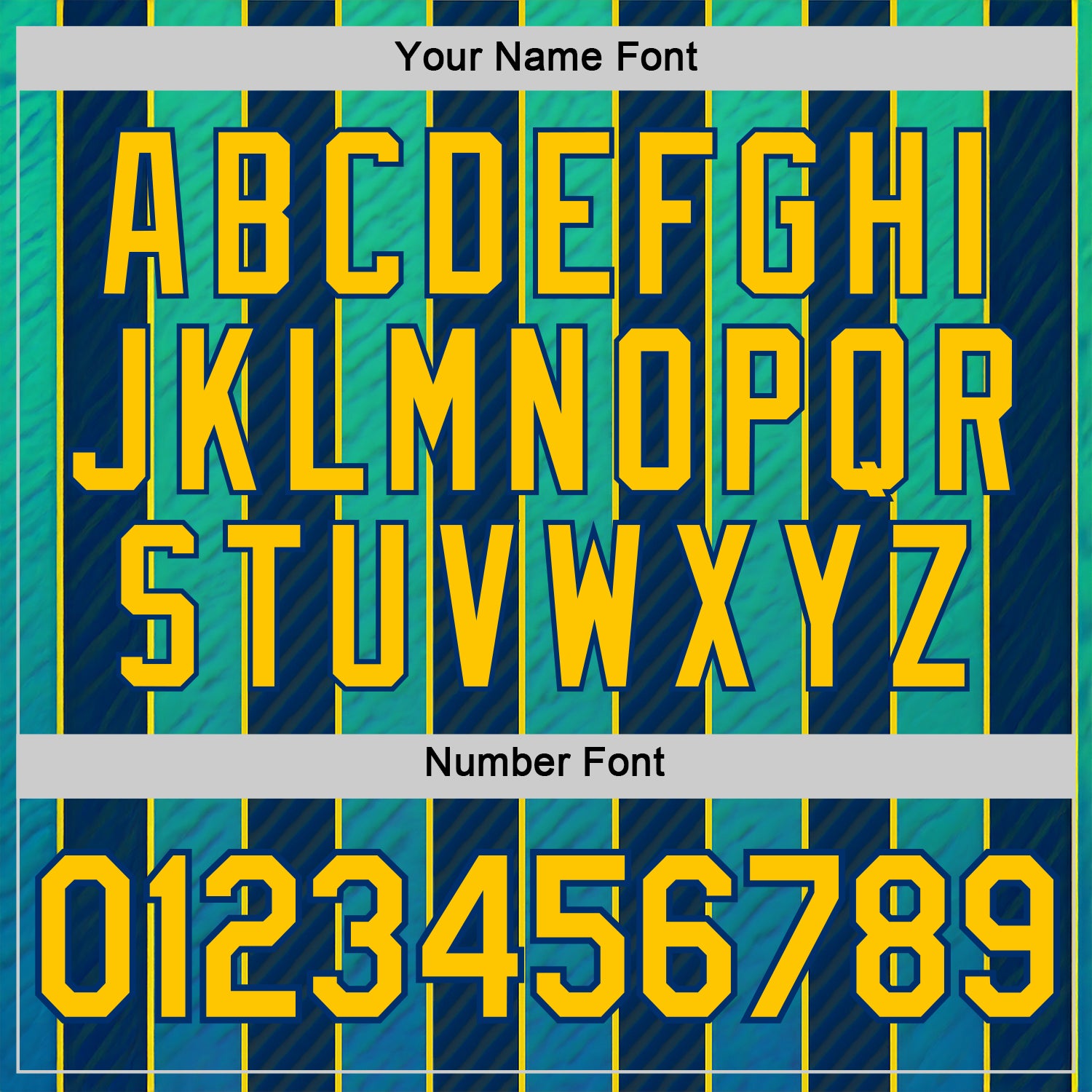 Custom Green Yellow-US Navy Blue 3D Pattern Design Stripe Sportswear Performance T-Shirt