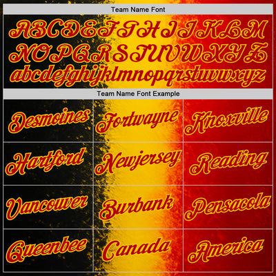 Custom Red Yellow-Black 3D Pattern Design Germany Stripe Sportswear Performance T-Shirt