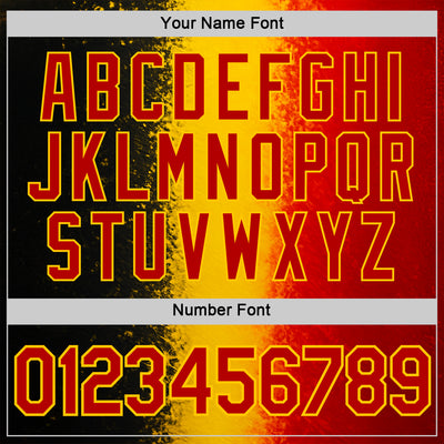 Custom Red Yellow-Black 3D Pattern Design Germany Stripe Sportswear Performance T-Shirt