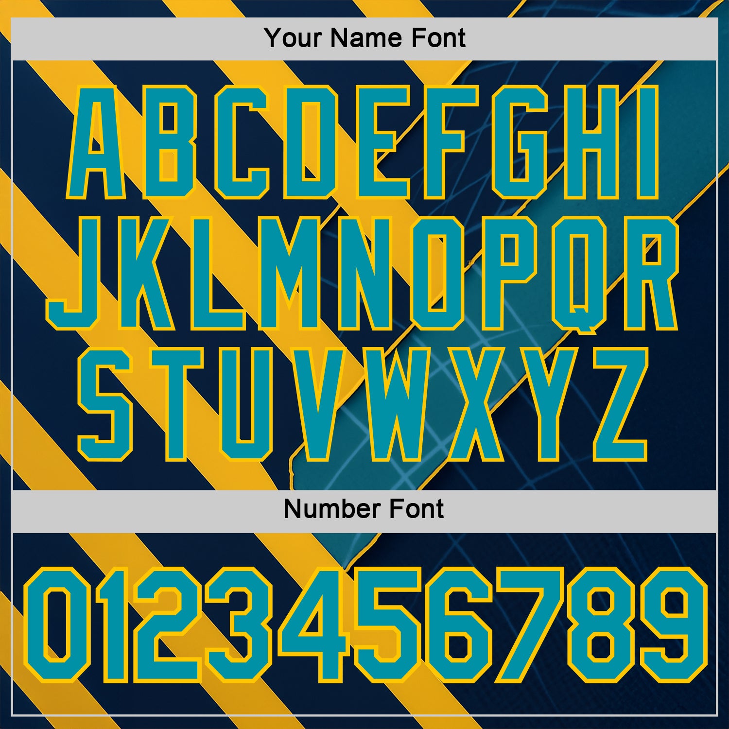 Custom Blue Teal-Yellow 3D Pattern Design Brazil Geometric Shape Sportswear Performance T-Shirt