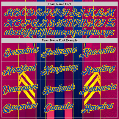 Custom Red Thunder Blue Blue-Yellow 3D Pattern Design Stripe Sportswear Performance T-Shirt