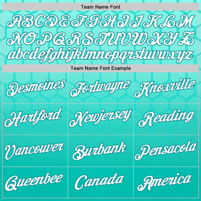 Custom Green White-Teal 3D Pattern Design Geometric Honeycomb Shape Sportswear Performance T-Shirt