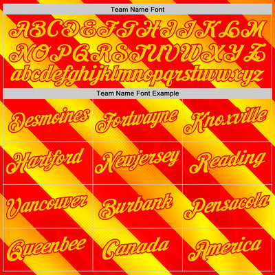 Custom Red Yellow-Fire Red 3D Pattern Design Spain Stripe Sportswear Performance T-Shirt
